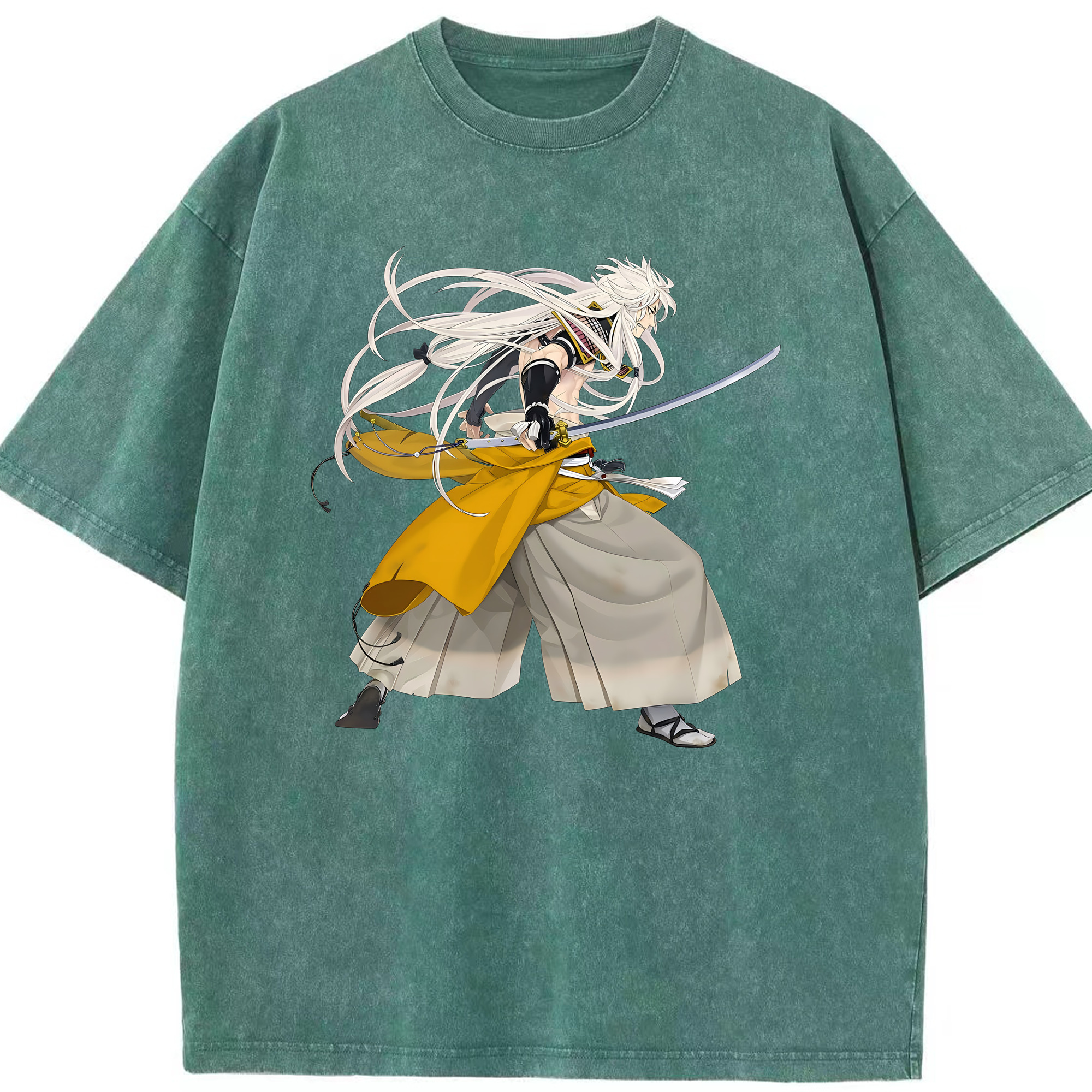 （画像用） 刀剣乱舞 Touken Ranbu 綿100% ヴィンテージ風 半袖Tシャツ（フロントプリント）